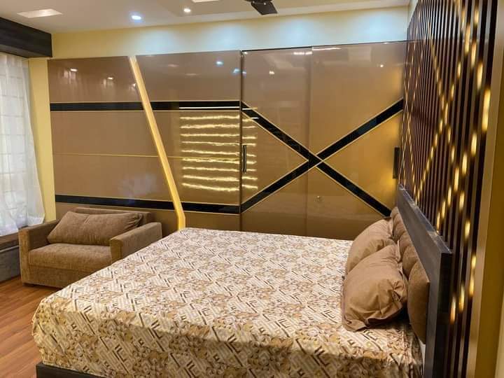 Gold Panel Master Suite — Residential interior in Nagerbazar, Kolkata